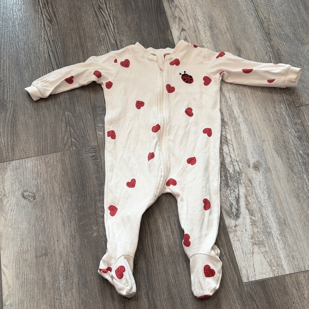 Pekkle‎ Heart Print Kids One Piece